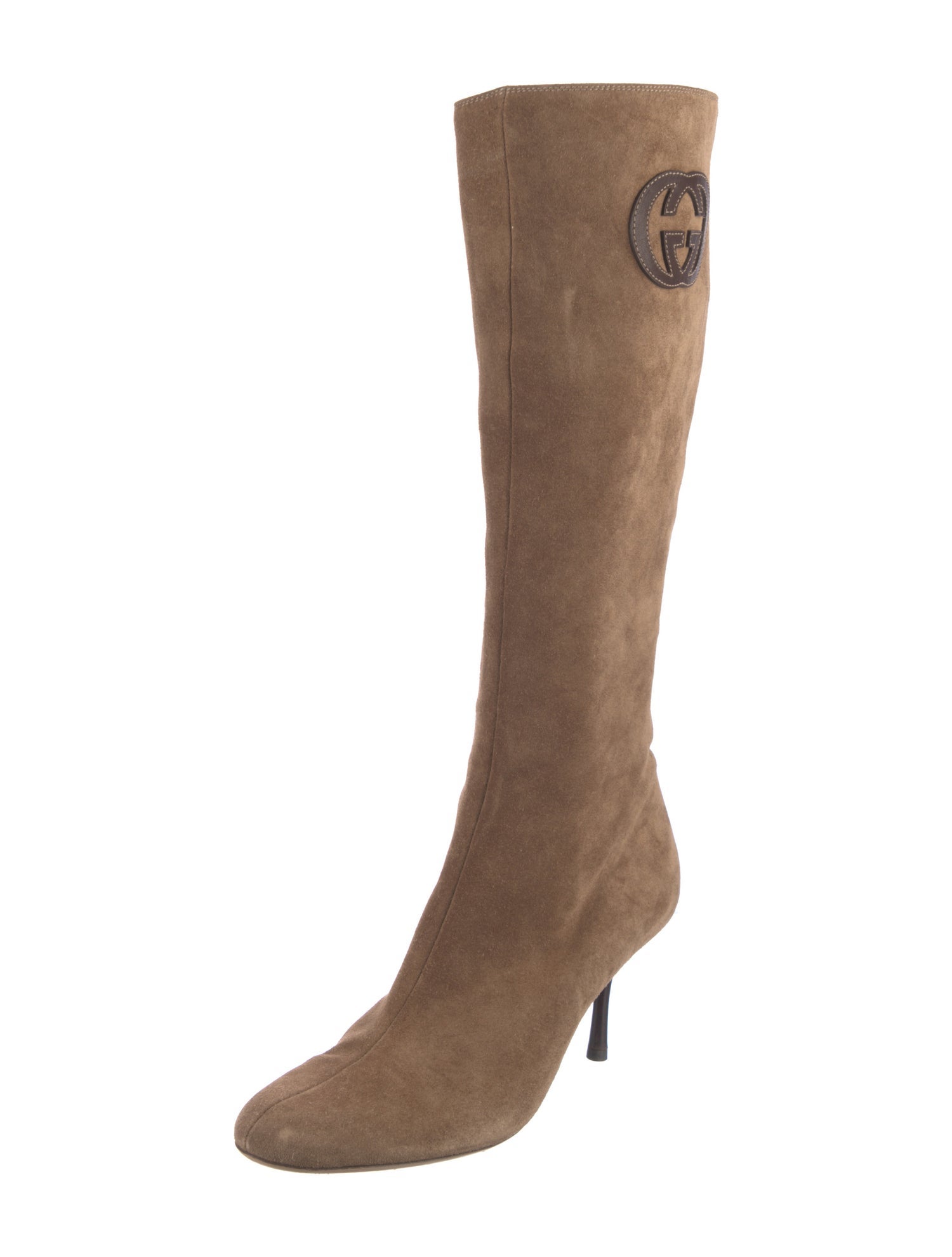 Gucci Interlocking G Logo Suede Boots